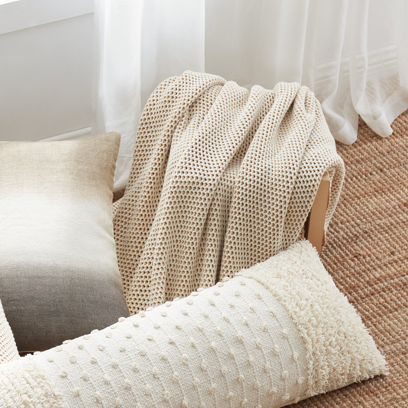 DKNY Pure Honeycomb Throw Blanket Linen Wayfair